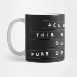 Accepting This Situation Embossed Labels Mug